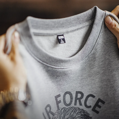 MADEN Rolled Hem Printed Sweatshirt- Cotton 100%