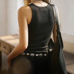 MADEN Damen Tanktop mit integriertem BH