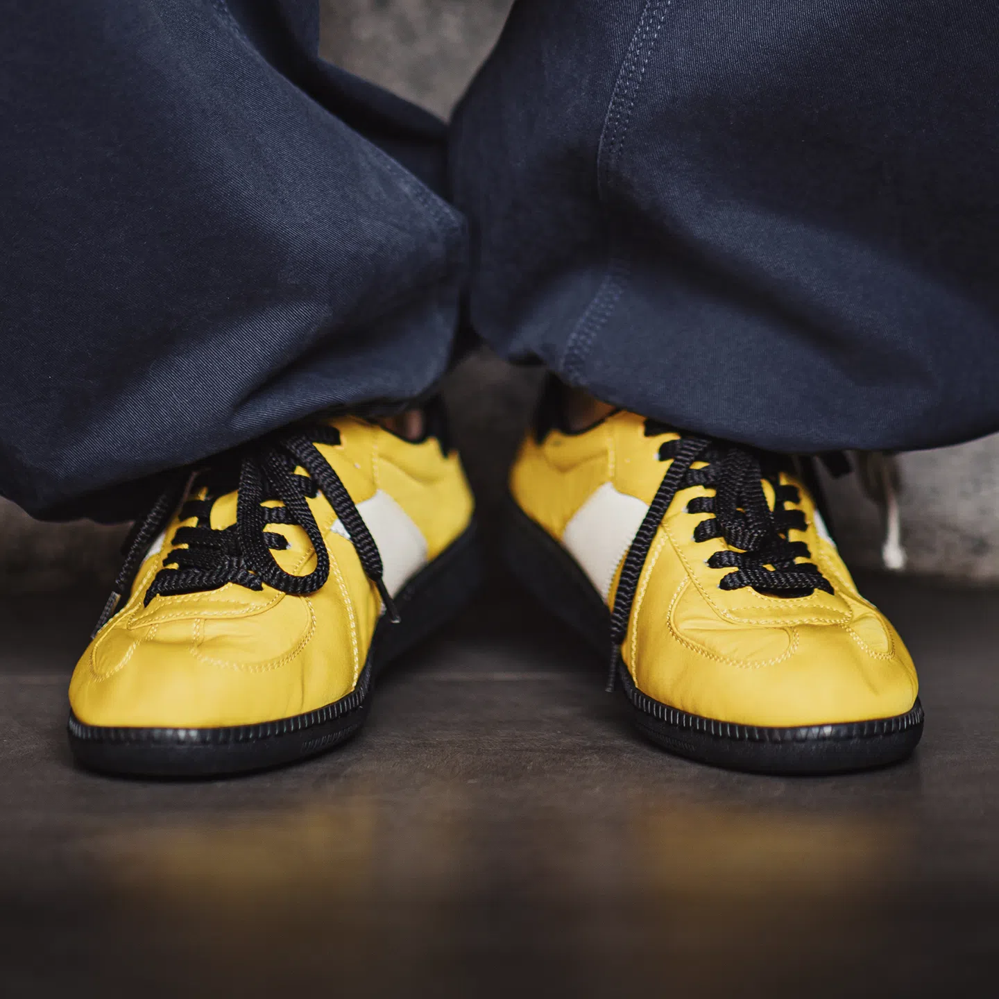 MADEN Yellow Vintage Trainer Shoes