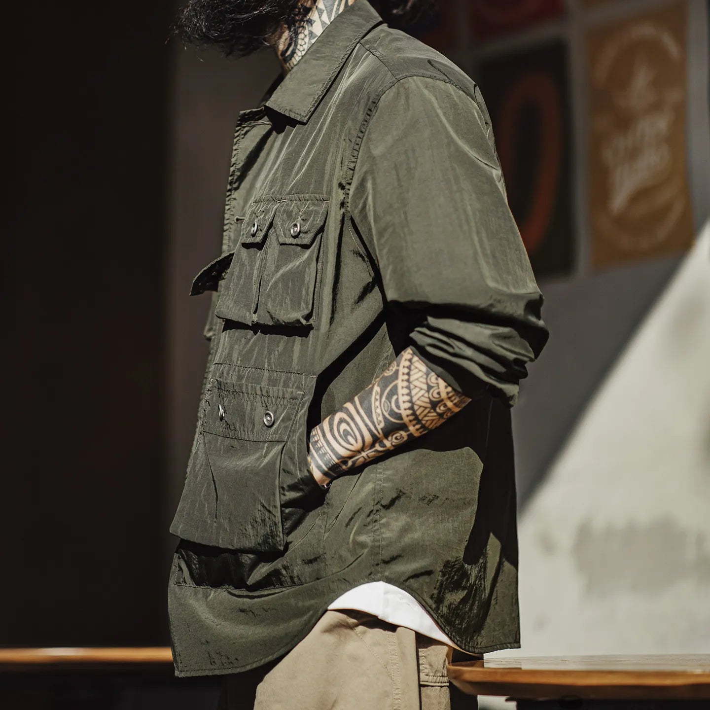 MADEN Safari Utility Shirt Jacket