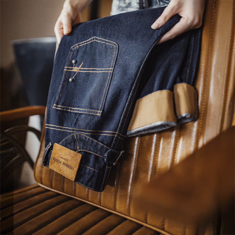 MADEN Paris Buckle Wide-Leg Denim Jeans