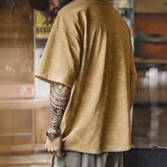 MADEN Yellow Batik Print T-Shirt