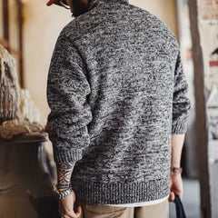 MADEN Vintage Shawl-Collar Pullover Knit Sweater