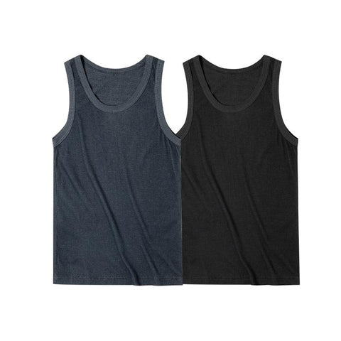 MADEN Herren-Tanktop aus schwerem Rippstrick – Slim Fit Sportweste