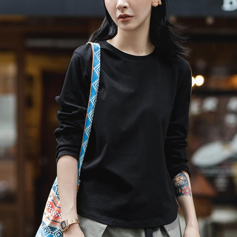 Camiseta de manga larga para mujer MADEN – Algodón 100%