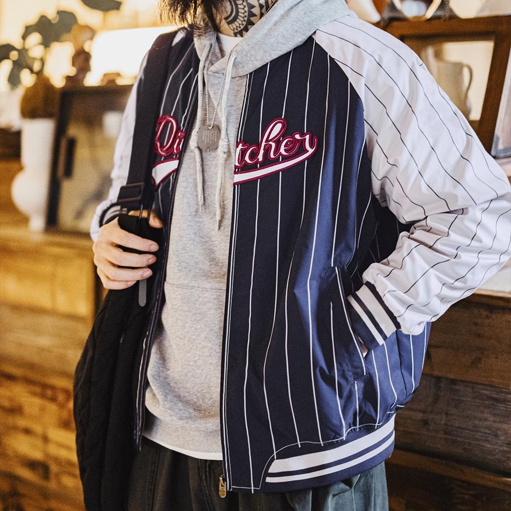 MADEN Bestickte Varsity Baseballjacke