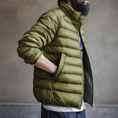 MADEN Herren Leichte Stepp-Daunenjacke
