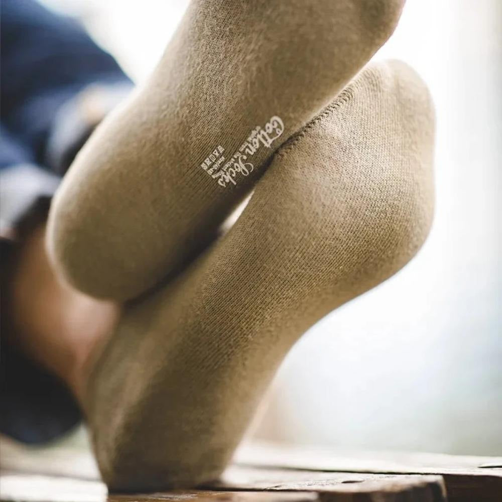 MADEN Herren Schwergewichtige Baumwoll-Freizeitsocken