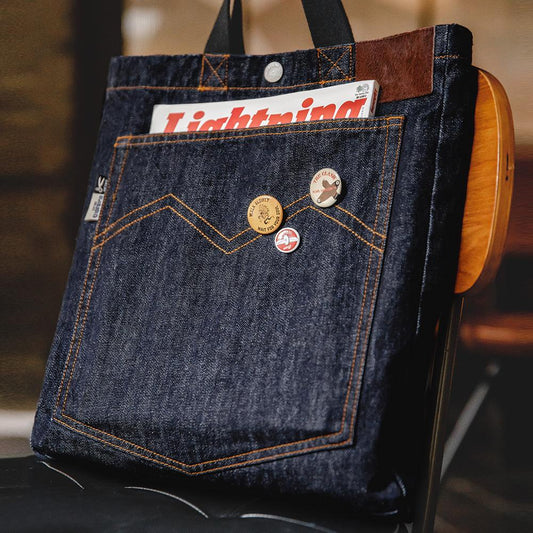 MADEN Retro Denim Schultertasche zum Umhängen für den Alltag
