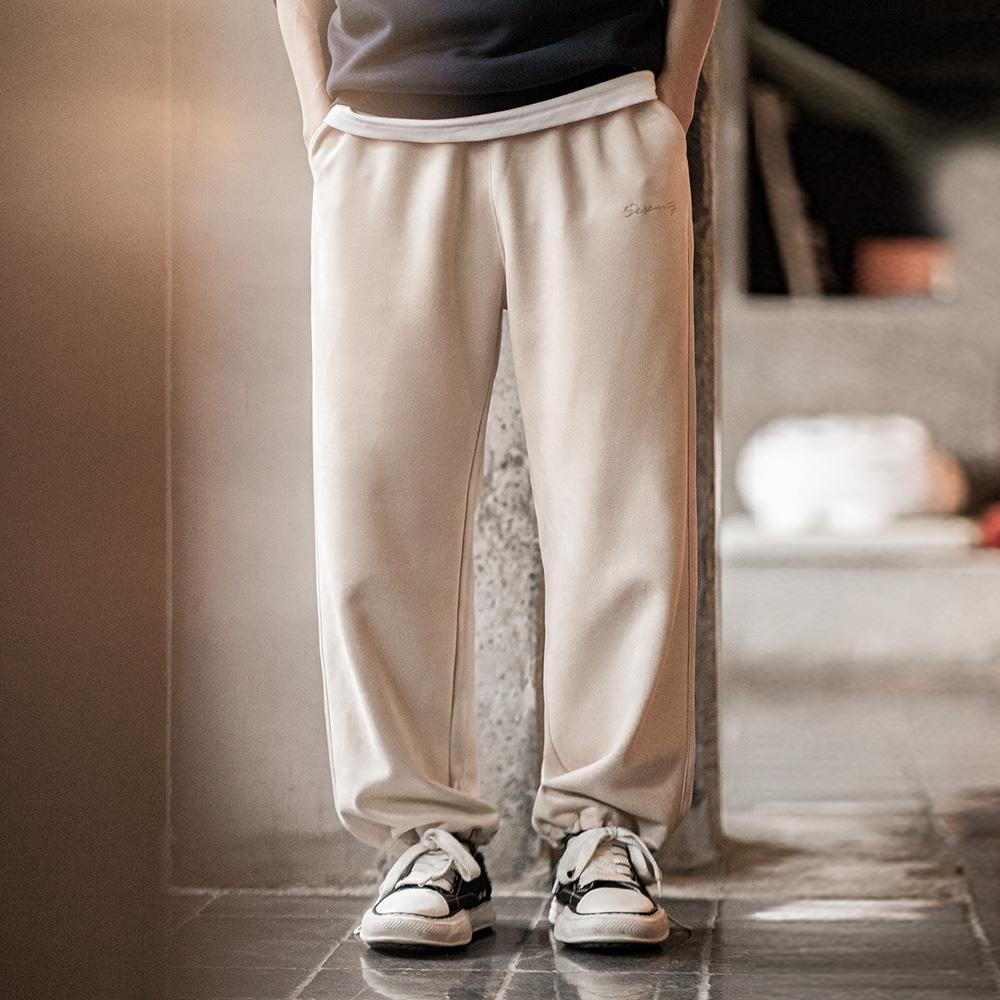 Pantalones anchos de ante cepillado para hombre MADEN