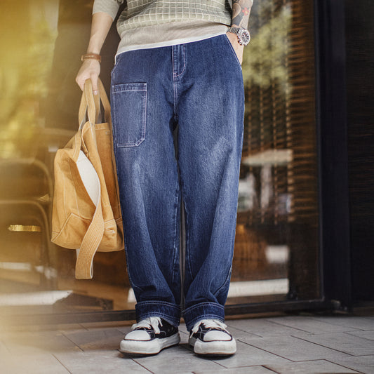 Jeans de mezclilla lavados Slub MADEN