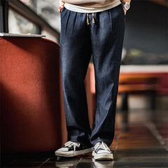 Quần Jean Túi Lệch MADEN | Cảm Giác Mát Mẻ Quần Jean Denim Giặt Rũ Rộng Thoải Mái Cắt Thẳng Thiết Kế Xếp Ly Đôi Màu Xanh Nguyên Bản [COD]