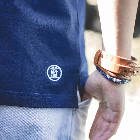 Maden Vintage Indigo Polohemden mit Reverskragen für Herren, Freizeit, 100 % Baumwolle, Taschen-T-Shirt, Kleinblau, Kurzarm-T-Shirts, Sommeroberteile 