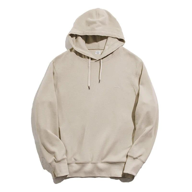 Sudaderas con capucha grises retro MADEN para hombre, sudadera básica de color sólido, sudadera con capucha holgada casual, suéter de otoño