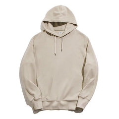 MADEN Schwerer Baumwoll Hoodie in Uni, Klassische Passform