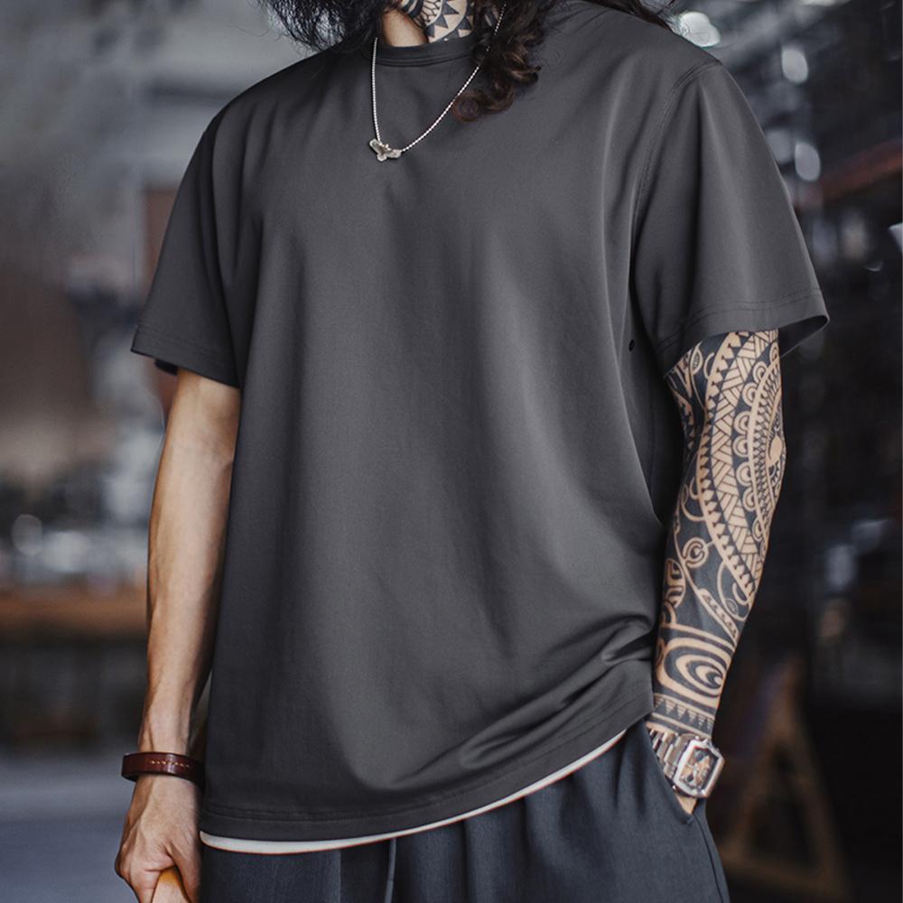 MADEN Ice‑Silk High‑Stretch Cooling T-shirt Men | Quick‑Dry Compression Base‑Layer Moisture‑Wicking Tee Summer 2025 #iceSilkTee