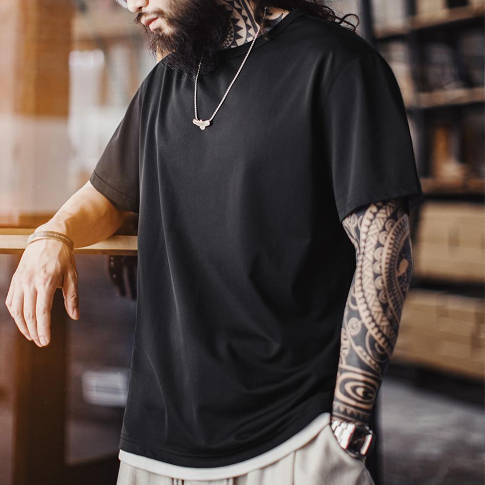 MADEN Ice‑Silk High‑Stretch Cooling T-shirt Men | Quick‑Dry Compression Base‑Layer Moisture‑Wicking Tee Summer 2025 #iceSilkTee