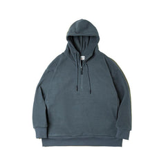 MADEN Herren Schwerer Polar-Fleece Half-Zip Hoodie