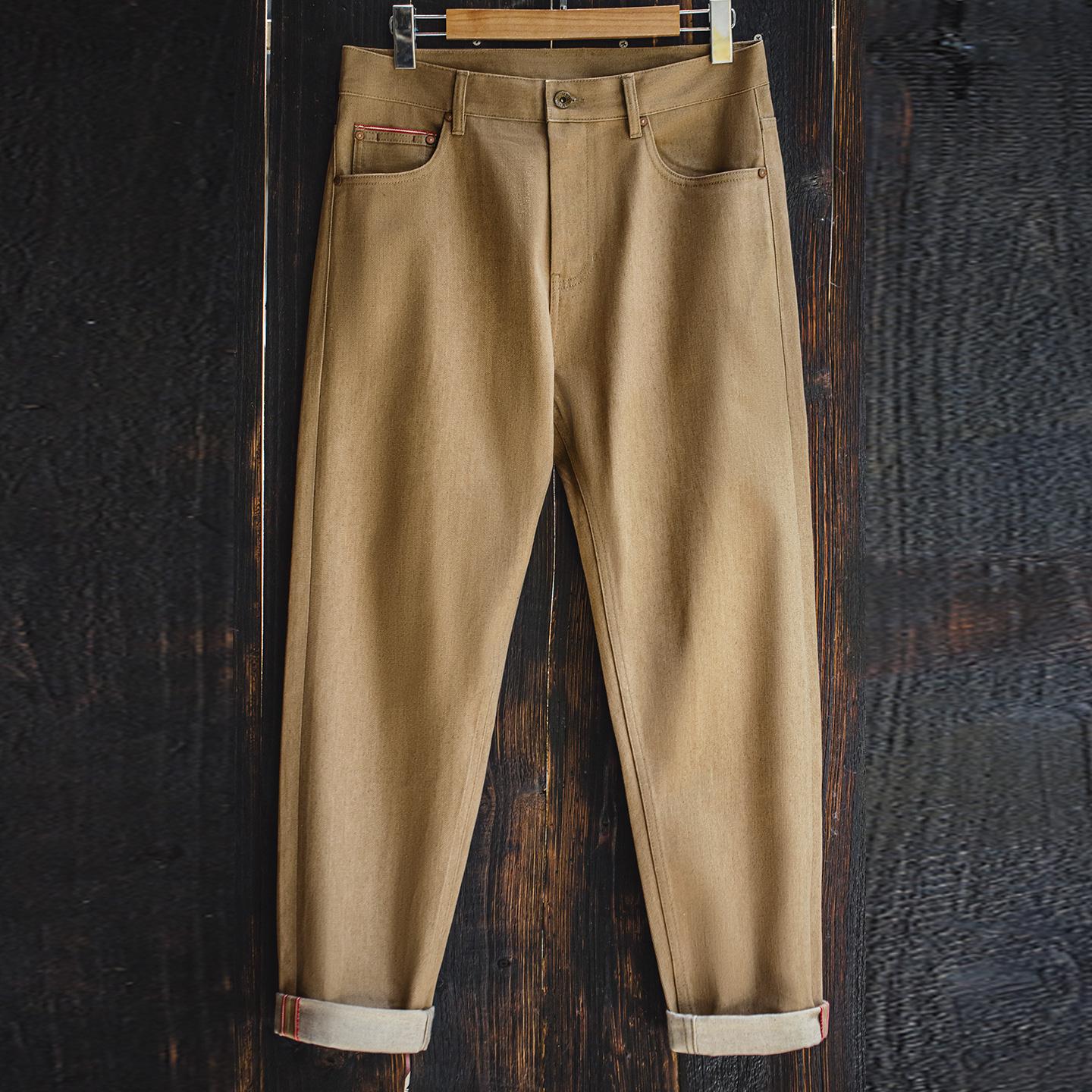 MADEN 카키 진 - 11.7oz 셀비지 데님