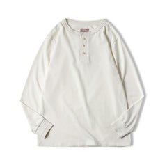 MADEN Herren Henley Shirt – 230 g/m² 100 % Baumwolle