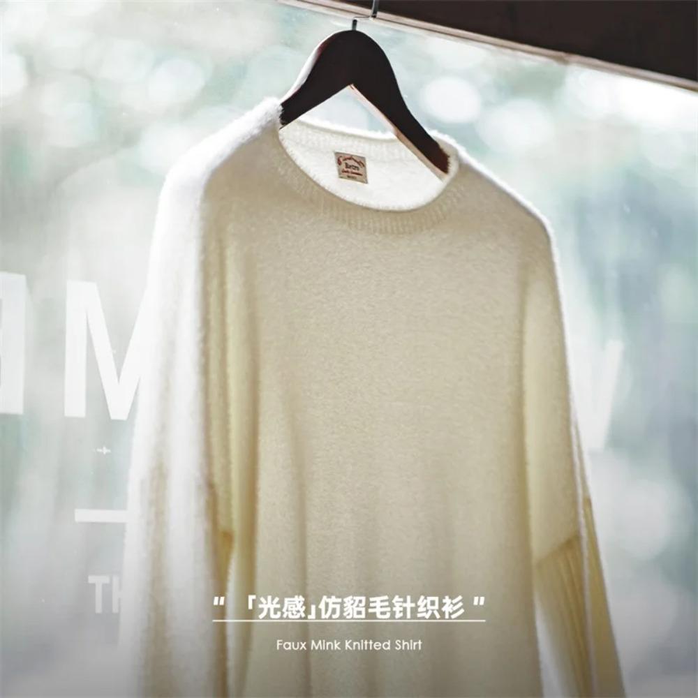 MADEN レディース 白色 快適な カシミヤ セーター