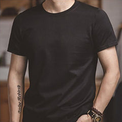 MADEN Herren Schweres 100 % Baumwoll Kurzarmshirt