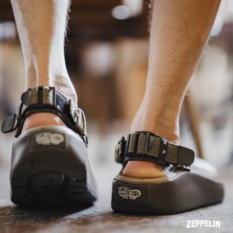 MADEN「ツェッペリン」木靴｜紳士用普段履きサンダル 屋外用浜辺 半閉じ型厚底スリッパ 身長増加 夏用靴