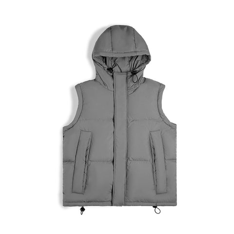 마덴 남성용 겨울 분리형 소매 다운 재킷 야외 기능성 후드 조끼 따뜻한 두꺼운 외투 다용도 파카