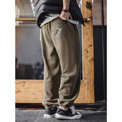 MADEN Schwer Gefütterte Fleece Cargo-Sweathose