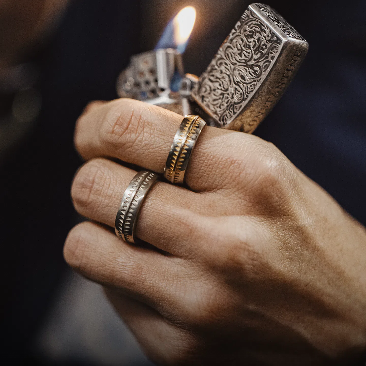 MADEN Navajo Messing Offener Ring