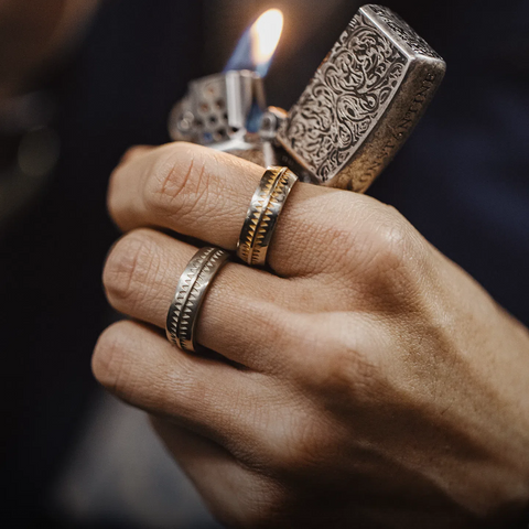 MADEN Navajo Brass Open Ring