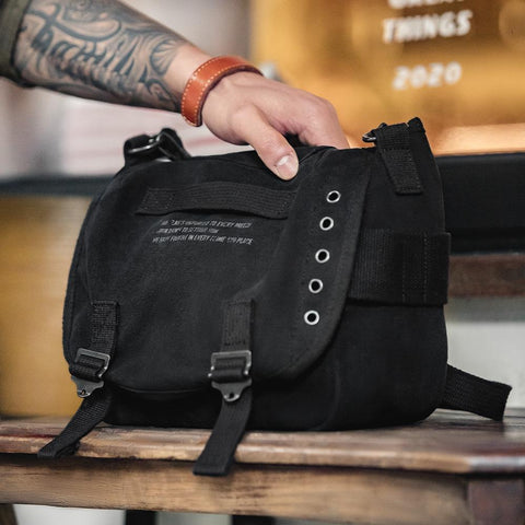 Túi Đeo Chéo Vải Bố MADEN Retro M1961 Túi Thư Viết Chữ Túi Đeo Vai Có Thể Điều Chỉnh Túi Đeo Hông Xe Máy Di Động Cho Nam