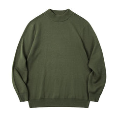 MADEN Grob gerippter Pullover mit Stehkragen