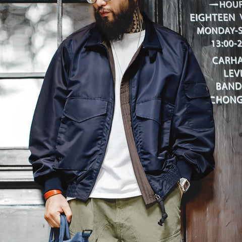 Maden Men's Jacket Vintage High Quality Turndown Collar Short Varsity Sports Motorcycle Short Jackets Autumn