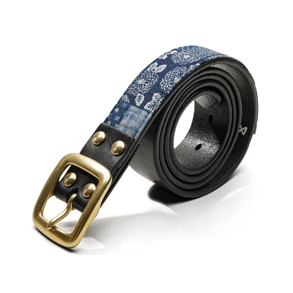 Ceinture en cuir tanné végétal patchwork MADEN 