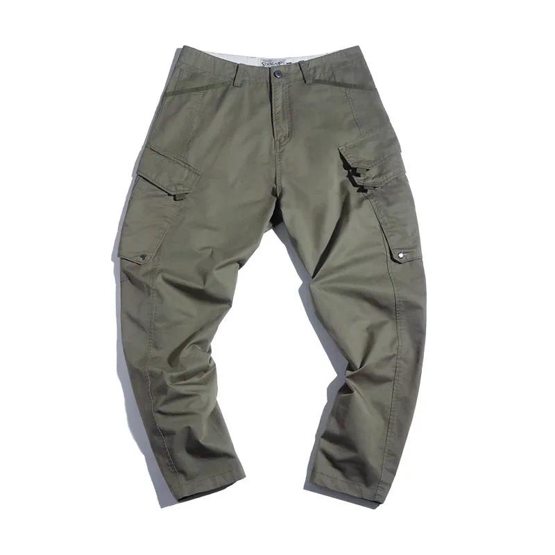 Pantalones tácticos cargo de algodón grueso con múltiples bolsillos para hombre MADEN
