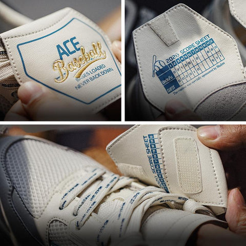 MADEN Summer New Classic White Sneakers - Men's Slip-On Perforated Breathable Retro American Street Style Casual Shoes