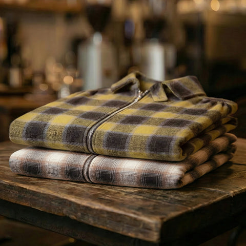 MADEN Plaid Zip-Up Shacket - Cotton 100%