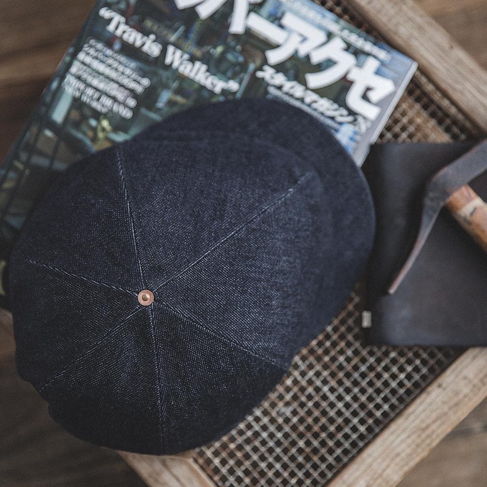 MADEN 13,5oz Denim Kurzschirm Flache Mütze