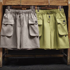 MADEN Seersucker Cargo Pocket Casual Shorts