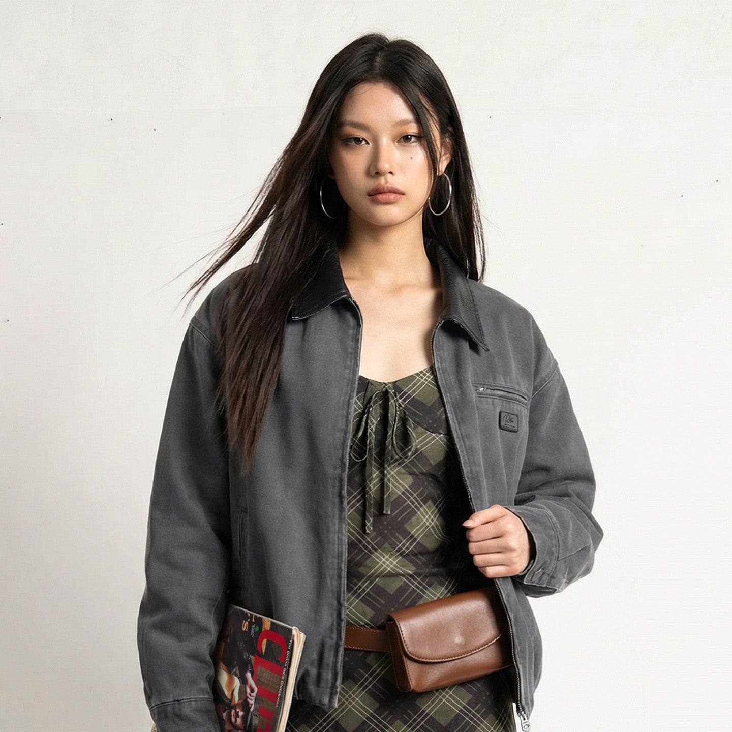 MADEN Women’s Grey Detroit Jacket