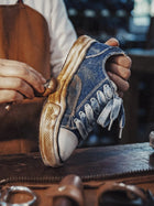 MADEN Men's Vintage Indigo-Dyed Denim Canvas Sneakers thumbnail