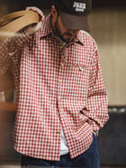 MADEN Men's Solid Color Cotton Button-Down Shirt thumbnail