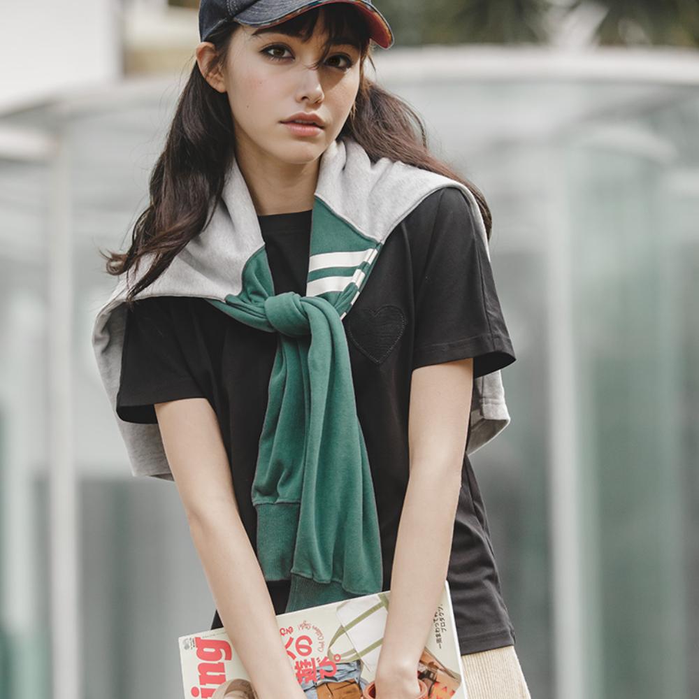 MADEN Kurzärmeliges Ice-Silk T-Shirt mit Rundhalsausschnitt