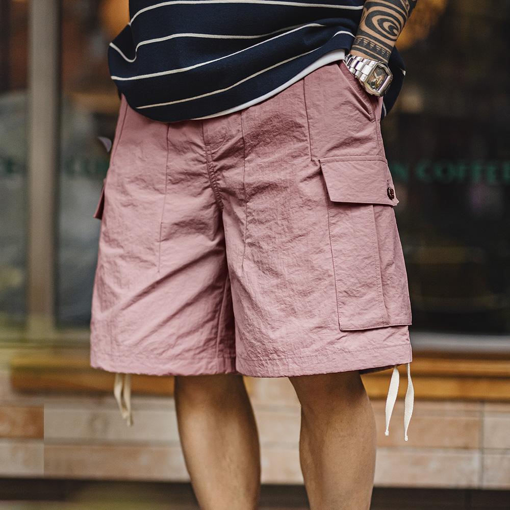 MADEN Schnelltrocknende Nylon-Cargo-Shorts mit lockerem Sitz