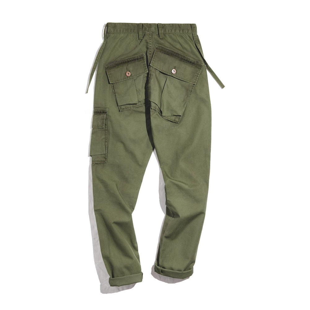 MADEN Men’s Cargo Pants – 100% Cotton Army Green Tactical Trousers