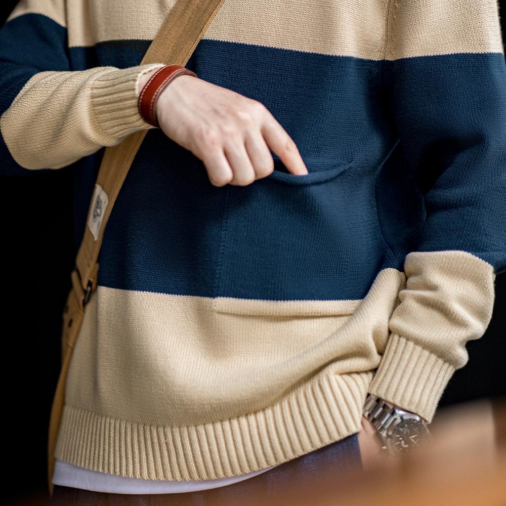 Veste pull vintage Maden - Modèle en maille épaisse 