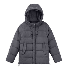 MADEN Seersucker Strukturierte Daunenjacke mit Kapuze