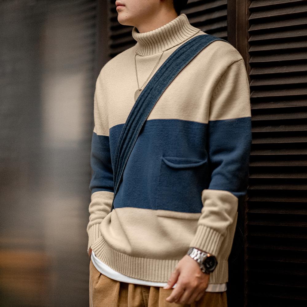Veste pull vintage Maden - Modèle en maille épaisse 