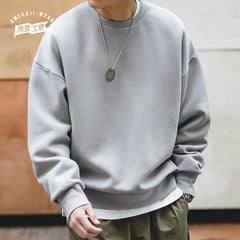 Sudadera de cuello redondo de tela técnica Air-Layer de peso pesado MADEN